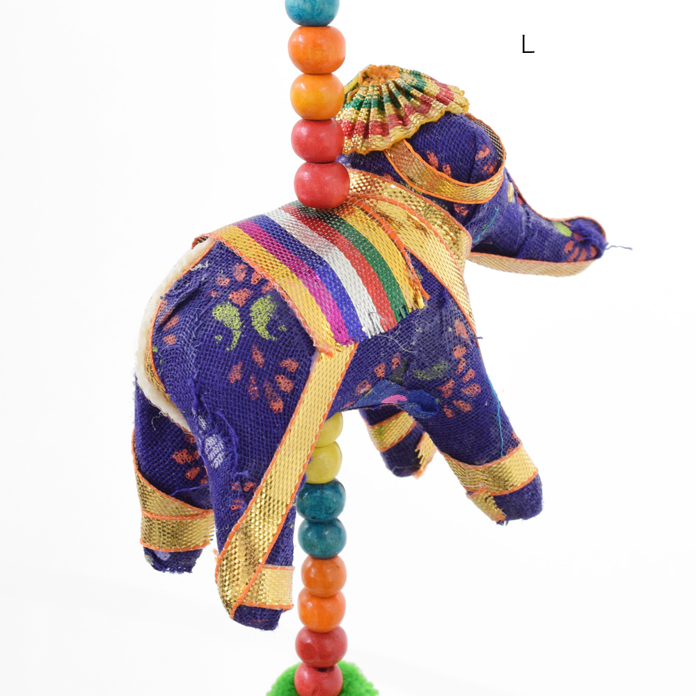 カラフル 可愛い ゾウ ブローチ 青 アジアン 象 美しく飾られた 帯留め 通販